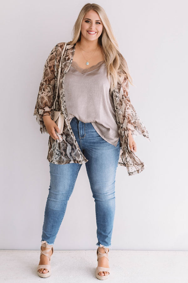 Festival Vibes Overlay in Snake Print Curves Image - 1