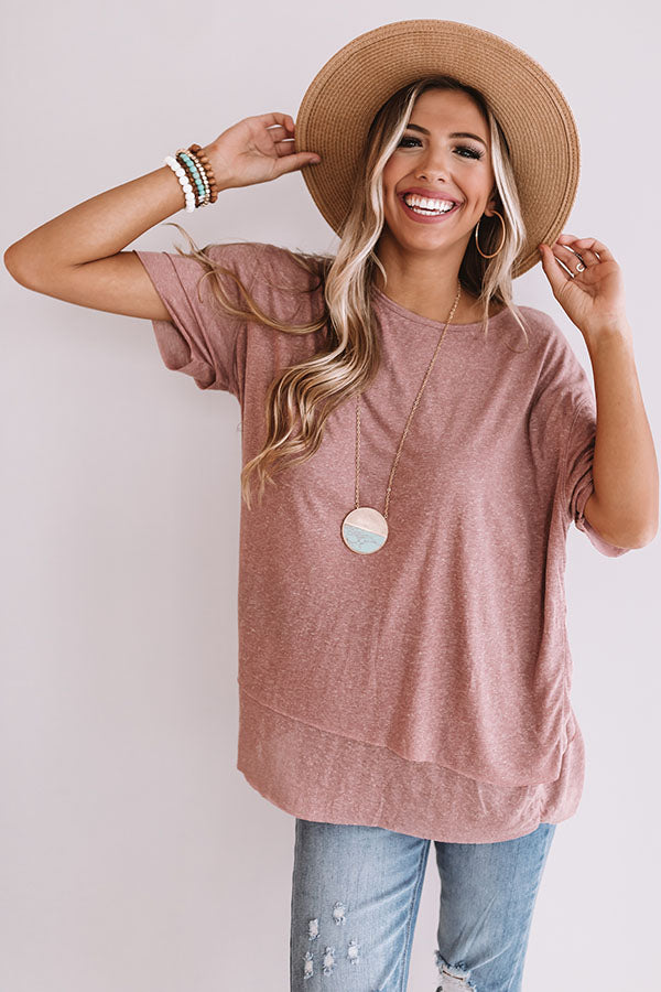 European Jetsetter Shift Tee in Blush Image - 3