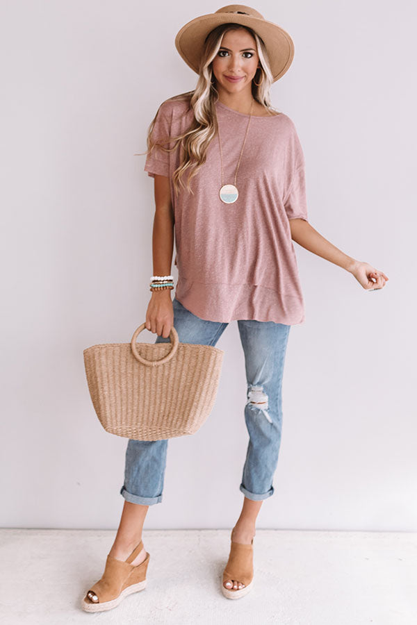 European Jetsetter Shift Tee in Blush Image - 1