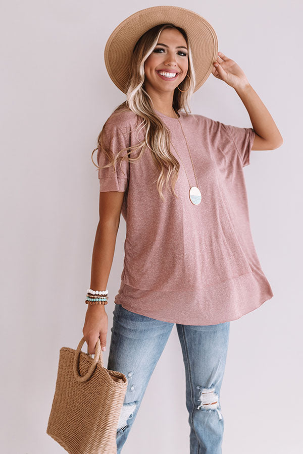 European Jetsetter Shift Tee in Blush Image - 2