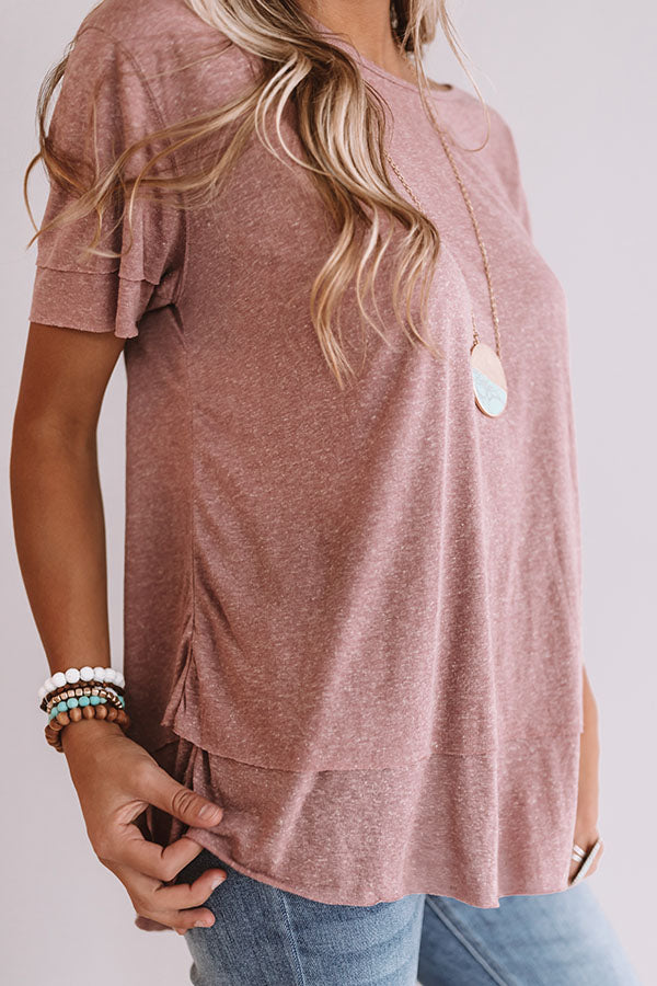 European Jetsetter Shift Tee in Blush Image - 4
