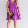 Dinner With A View Shift Dress in Purple Curves Image - 1
