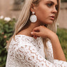 Dazzling Detail Earrings in Ivory Image - 1