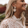 Be Dazzled Beaded Earrings In Ivory Image - 1
