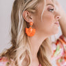 Travel Abroad Fan Earrings in Orange Image - 1