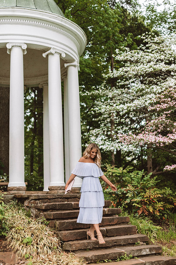 Eiffel Tower Twirls Midi In Sky Blue Image - 3