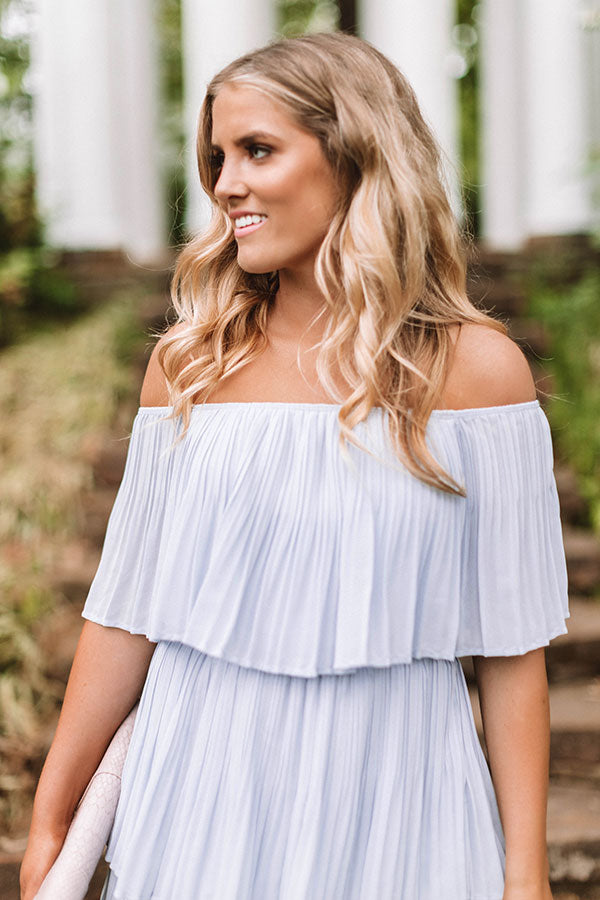 Eiffel Tower Twirls Midi In Sky Blue Image - 4