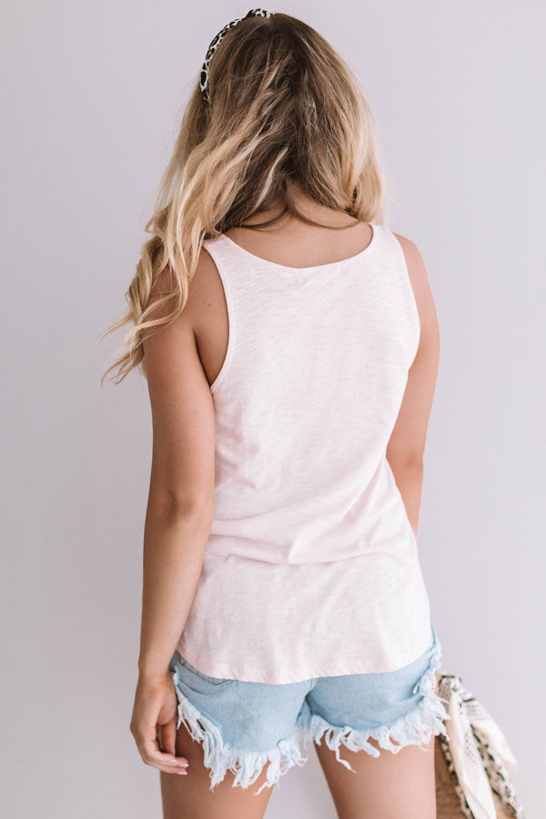 Summer Dates Shift Tank In Light Pink Image - 4