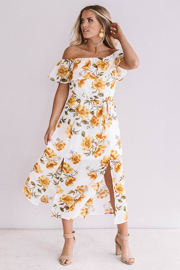 Time For A Vacay Floral Midi Image - 1