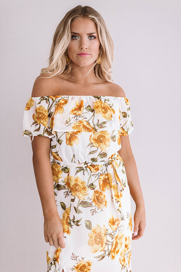 Time For A Vacay Floral Midi Image - 2