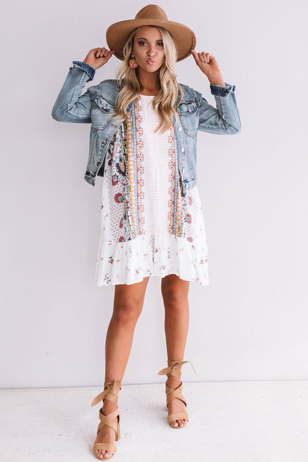 Sunny In Santorini Shift Dress in Ivory Image - 4