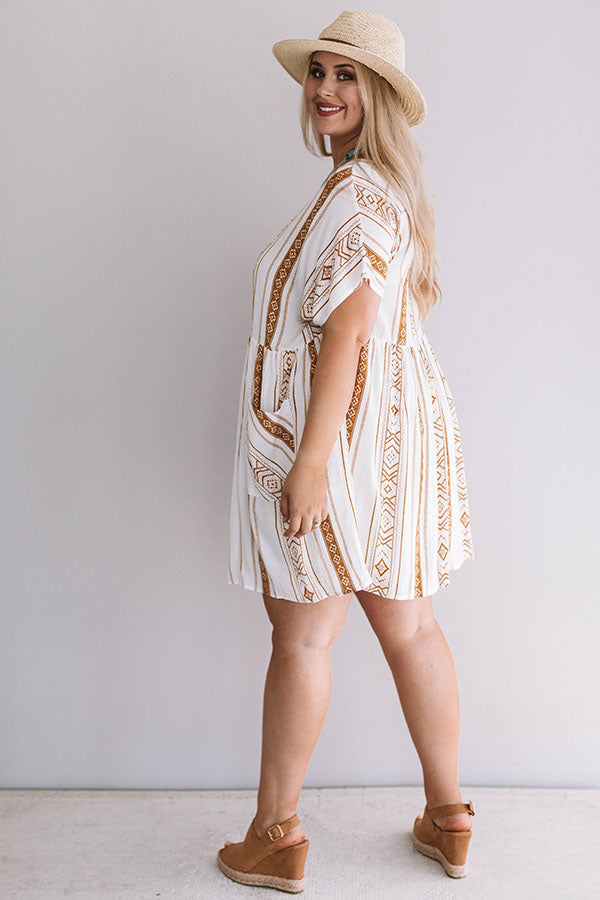 Chic In Santa Cruz Shift Dress In Mustard  Curves Image - 3