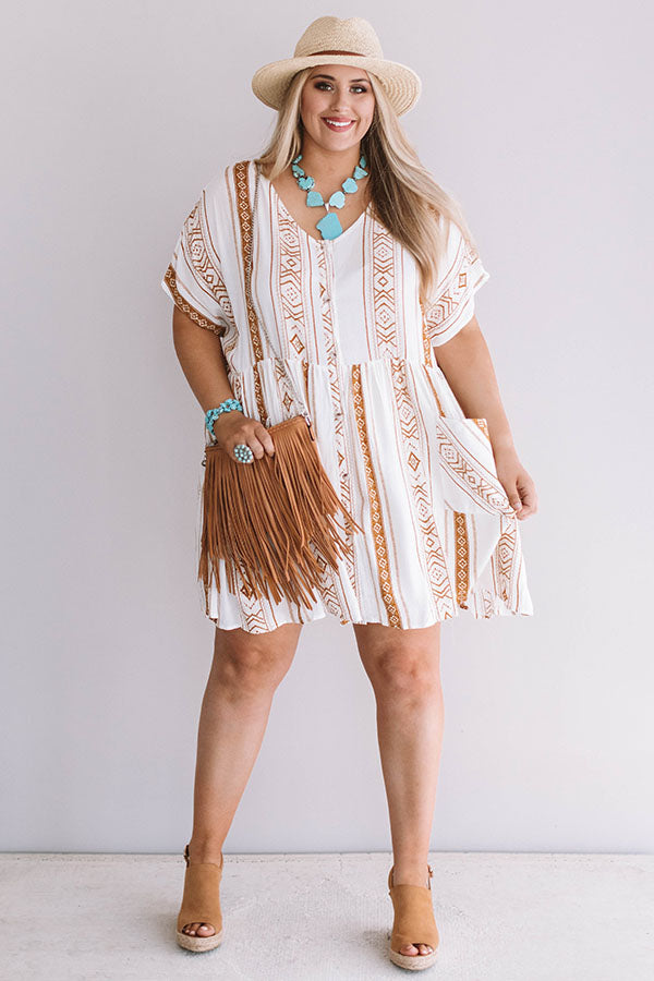 Chic In Santa Cruz Shift Dress In Mustard  Curves Image - 1