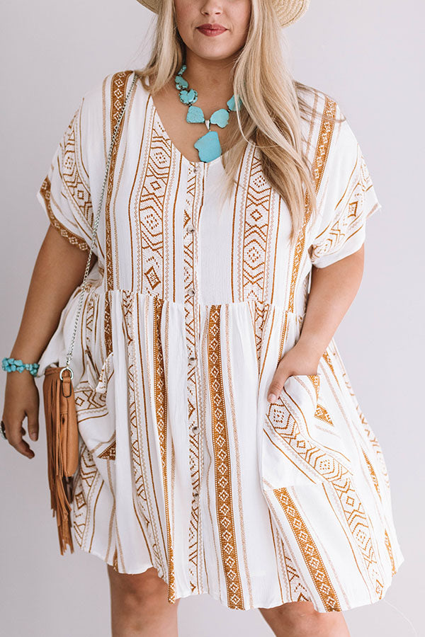 Chic In Santa Cruz Shift Dress In Mustard  Curves Image - 4