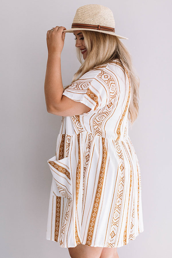 Chic In Santa Cruz Shift Dress In Mustard  Curves Image - 2