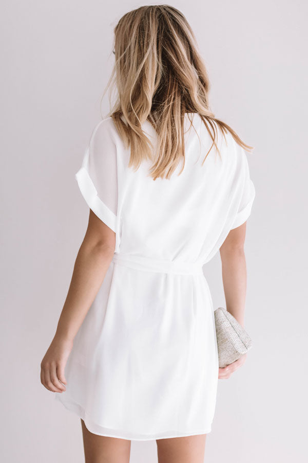 Date Night With You Shift Dress In White Image - 5