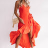 Tahiti And Twirls Ruffle Dress In Tangerine Image - 1