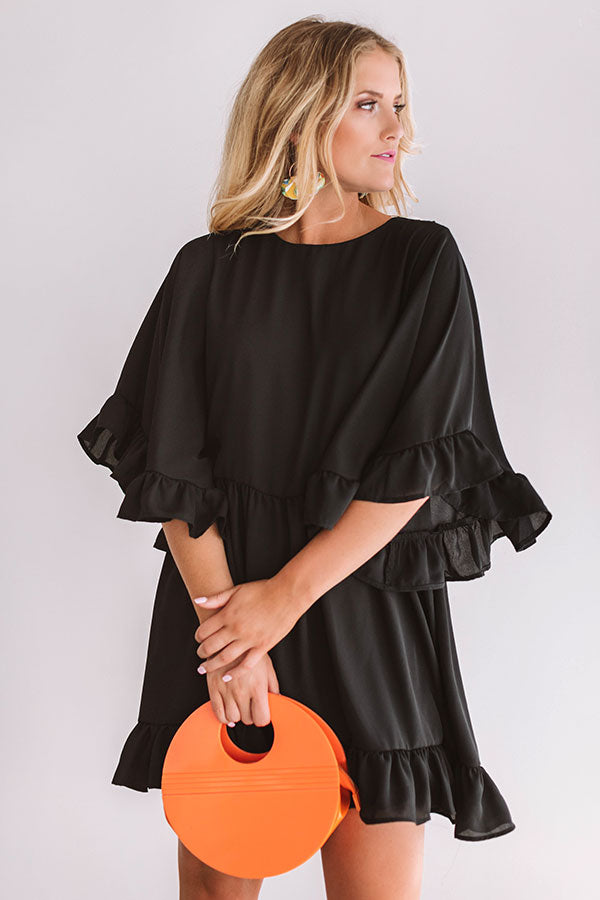 Sunshine Swing Shift Dress in Black Image - 2