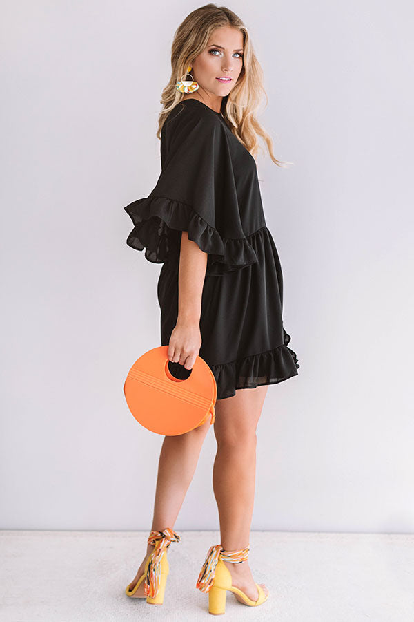 Sunshine Swing Shift Dress in Black Image - 5