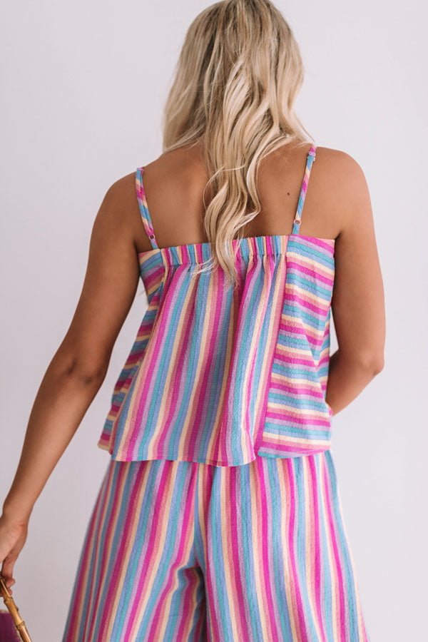 Prosecco Under Palm Trees Tank Image - 4