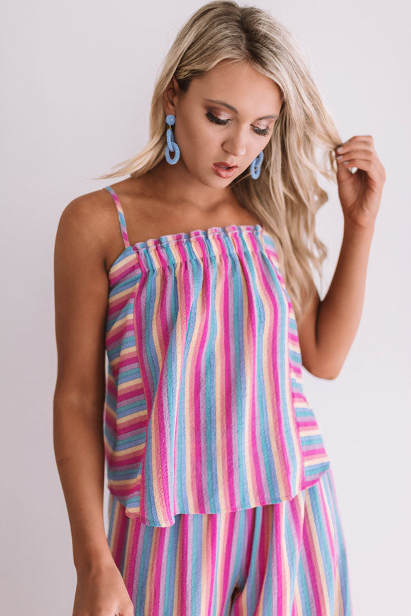 Prosecco Under Palm Trees Tank Image - 5