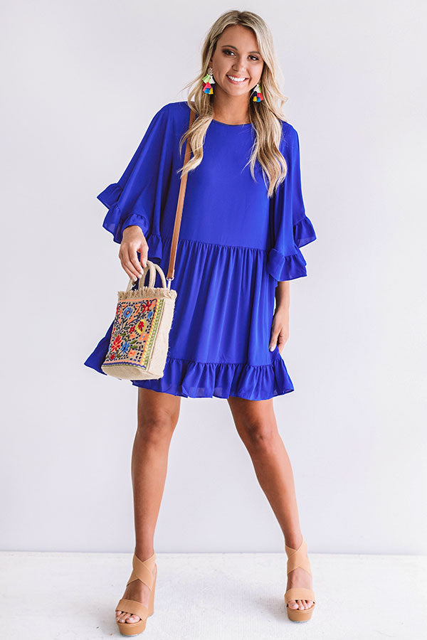 Sunshine Swing Shift Dress in Royal Blue Image - 1
