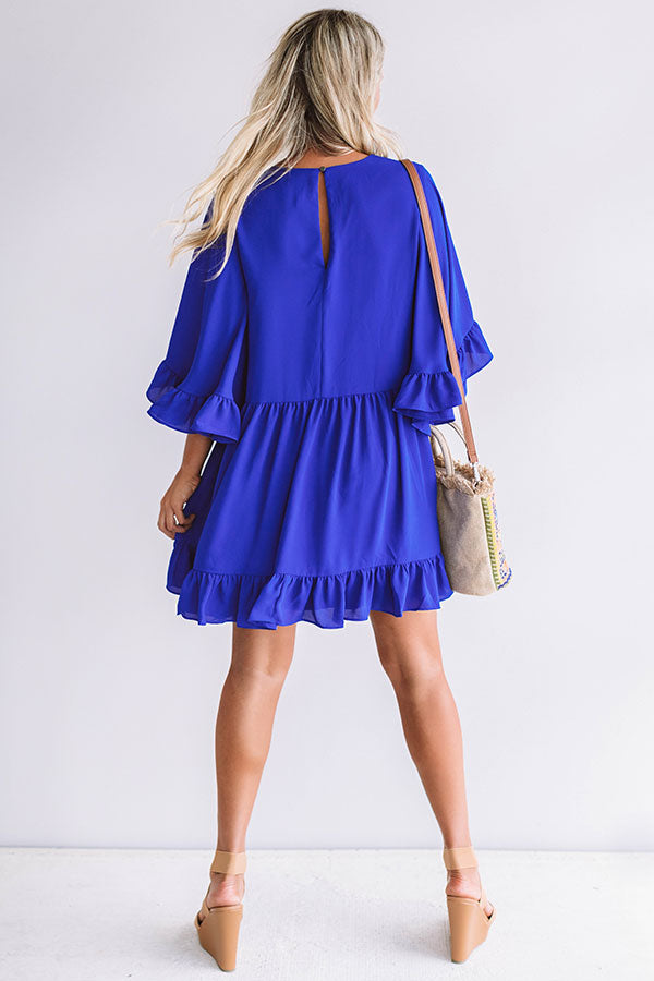 Sunshine Swing Shift Dress in Royal Blue • Impressions Online Boutique