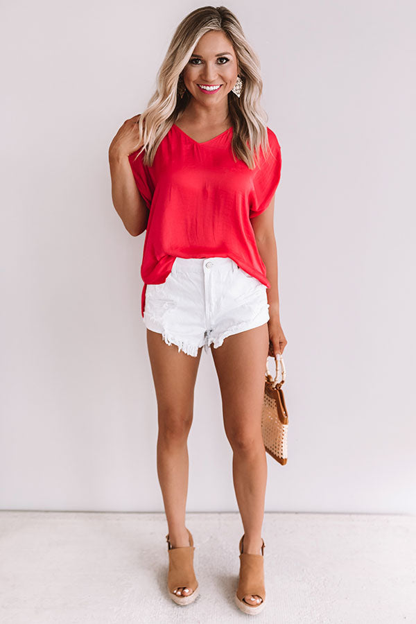 Pina Colada Paradise Shift Top In Raspberry Image - 1