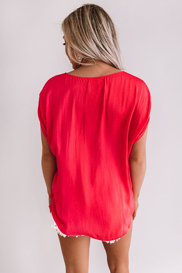 Pina Colada Paradise Shift Top In Raspberry Image - 5