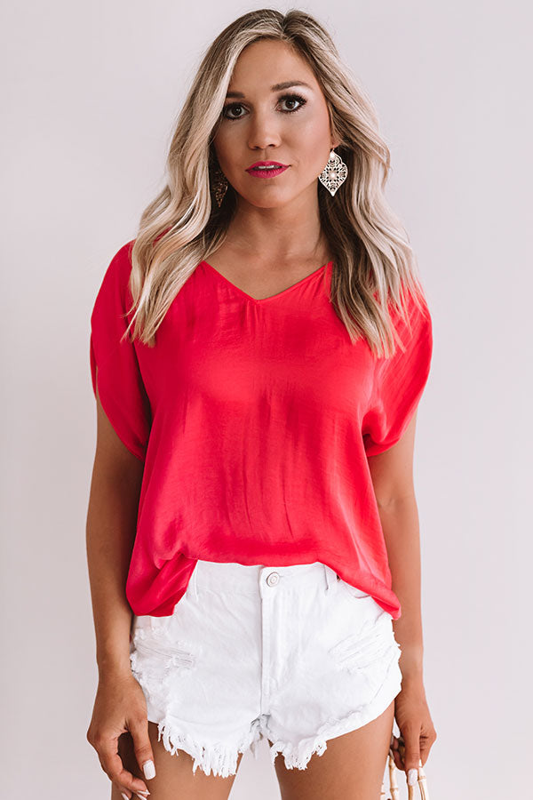 Pina Colada Paradise Shift Top In Raspberry Image - 2