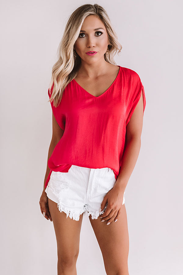 Pina Colada Paradise Shift Top In Raspberry Image - 3