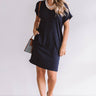Macarons In Manhattan T-Shirt Dress In Navy Image - 1