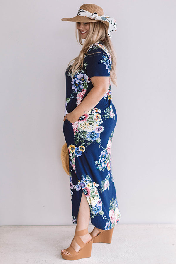 Santorini Sunshine Floral Maxi Curves Image - 4