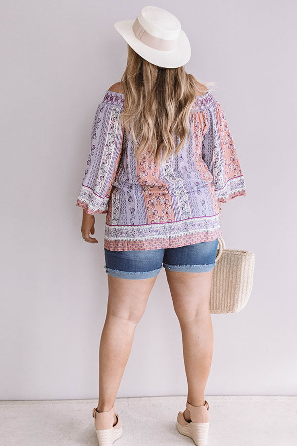 Getaway To Greece Shift Top in Lavender Curves Image - 4