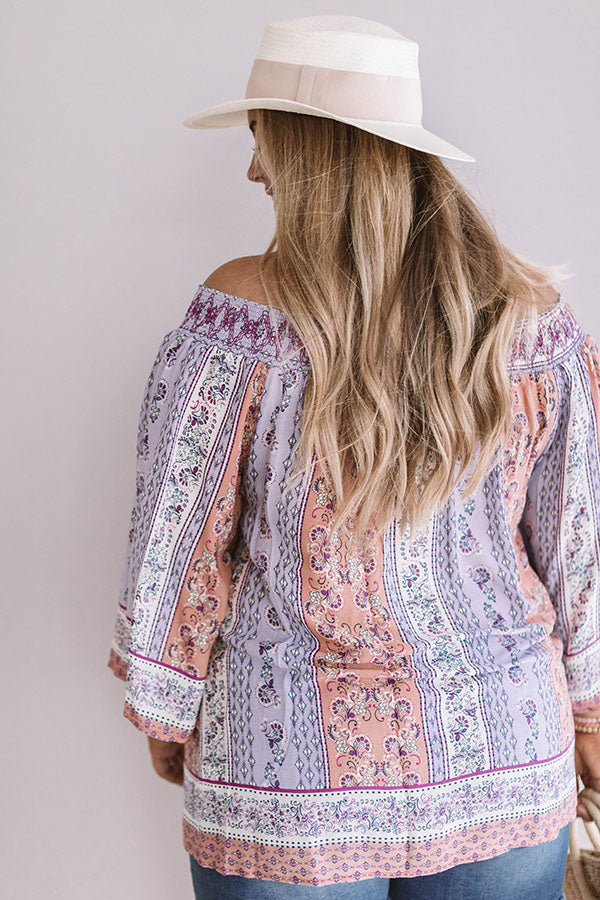 Getaway To Greece Shift Top in Lavender Curves Image - 5