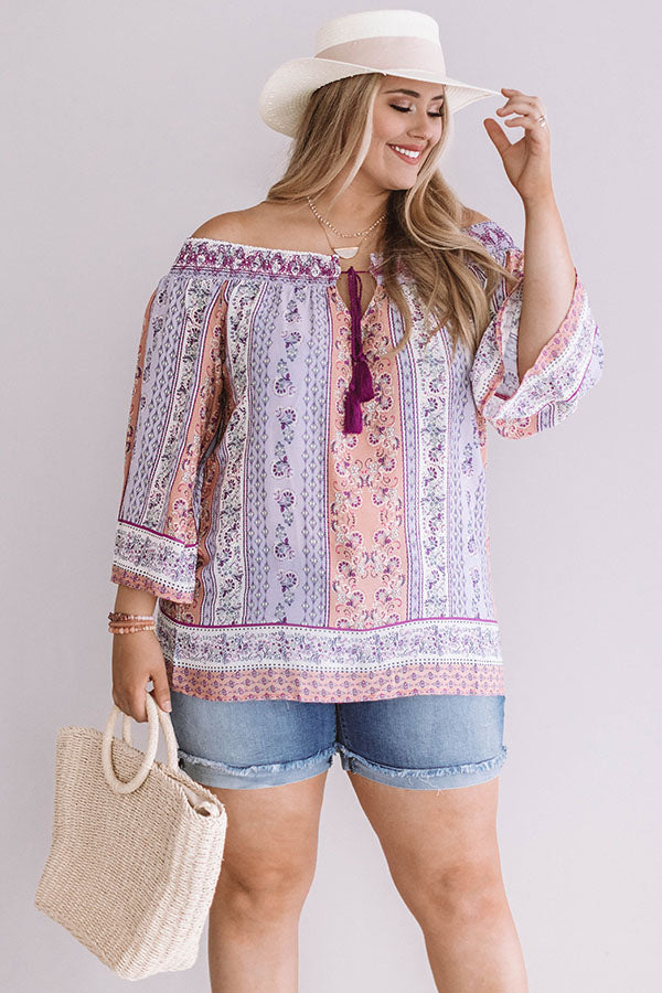 Getaway To Greece Shift Top in Lavender Curves Image - 2