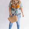 Sunset Sangrias Tie Top in Mustard Curves Image - 1