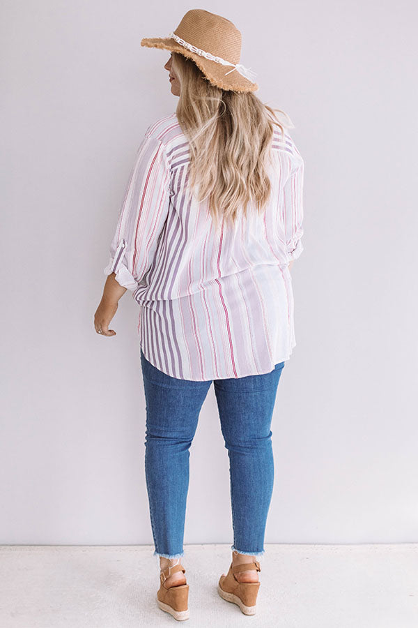 Coffee and Croissants Tie Top in Vineyard Grape Curves Image - 4