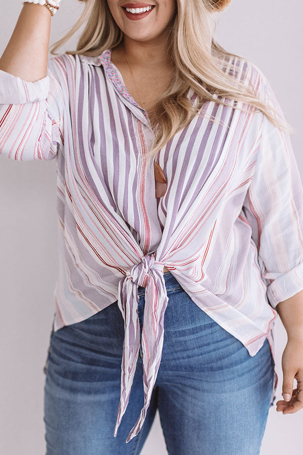 Coffee and Croissants Tie Top in Vineyard Grape Curves Image - 2