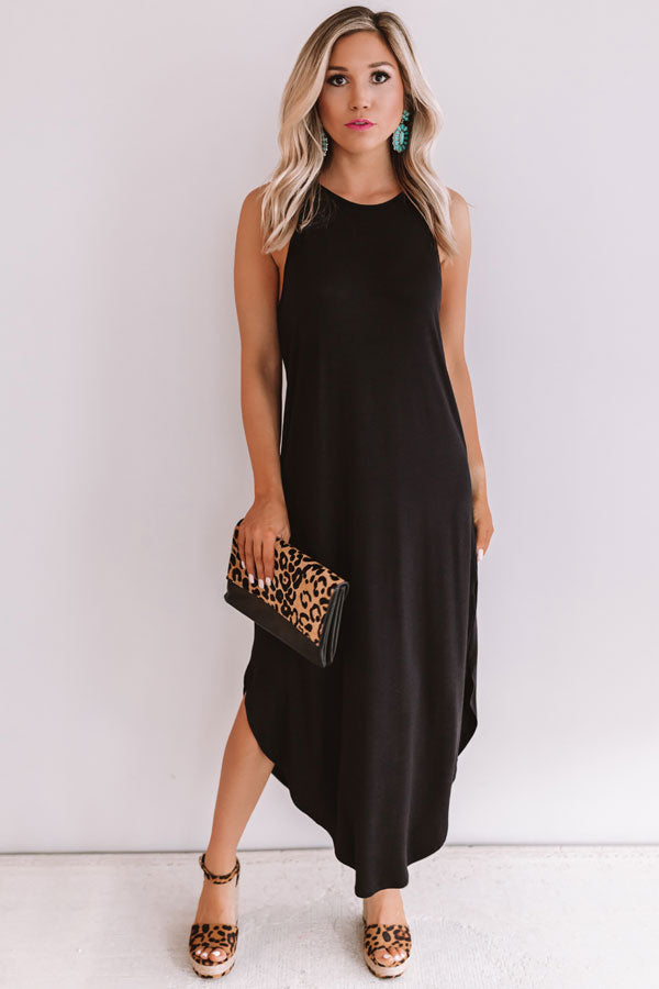 Coasts And Cocktails T-Shirt Midi in Black • Impressions Online Boutique