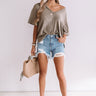 Sandy Shores Boyfriend Tee In Sage Image - 1