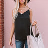 Heat Of The Moment Lace Tank In Black Image - 1