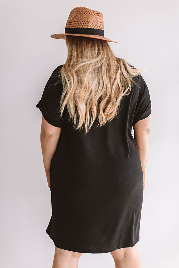 Macarons In Manhattan T-Shirt Dress In Black  Curves Image - 5