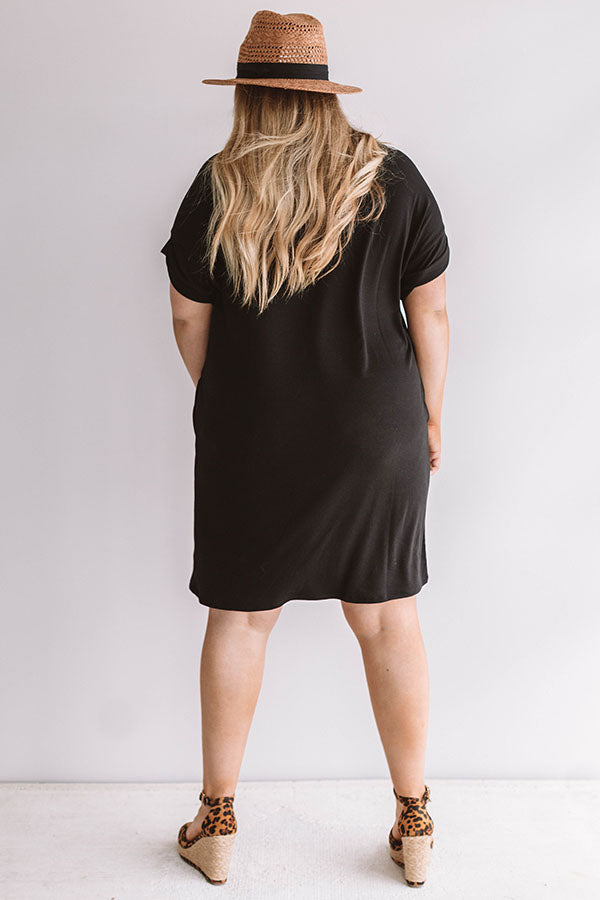 Macarons In Manhattan T-Shirt Dress In Black  Curves Image - 4