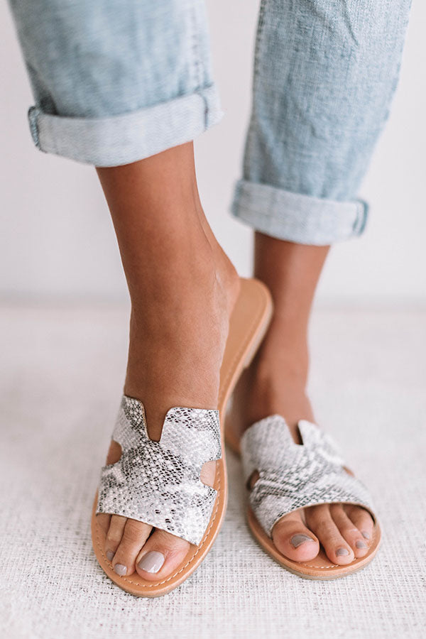 The Ella Snake Print Sandal Image - 1