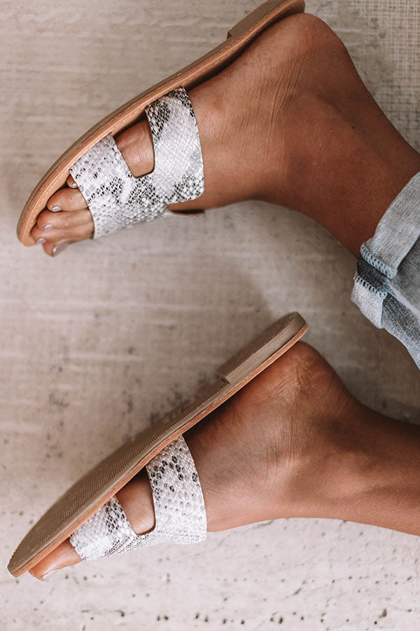 The Ella Snake Print Sandal Image - 3