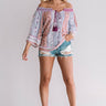 Getaway To Greece Shift Top in Lavender Image - 1