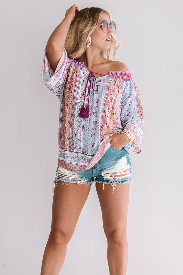 Getaway To Greece Shift Top in Lavender Image - 2