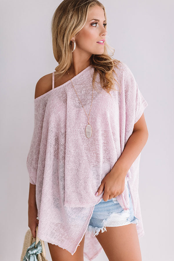 Weekend Travels Knit Tunic In Blush Image - 2