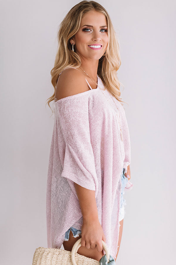Weekend Travels Knit Tunic In Blush Image - 4
